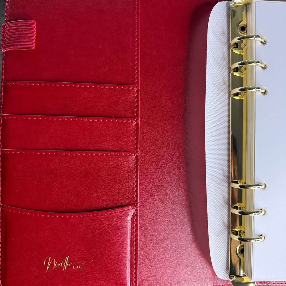 Brown Checkered A5 Planner with RED INTERIOR - Picture 6 of 15